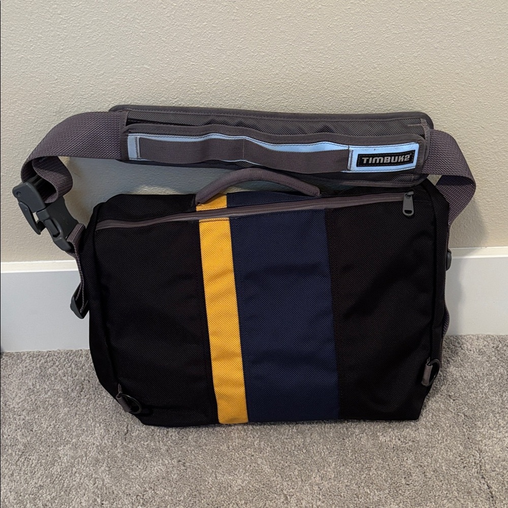Timbuk2 Black, Navy and Yellow Messenger Bag - Picture 3 of 5